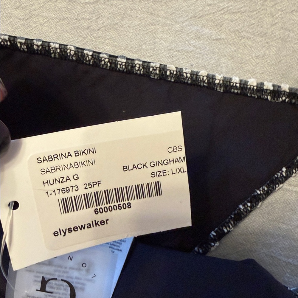 BNWT hunza G Gingham Seersucker Sabrina Bikini set - Picture 8 of 8